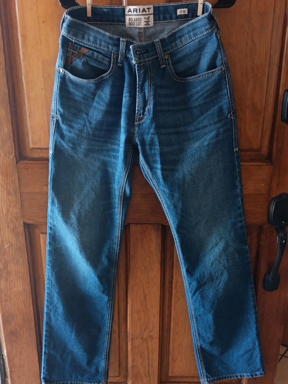 Ariat Men's Relaxed Boot Cut Jeans in Indigo Blue